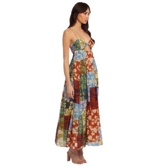 Bec & Bridge SZ 8 NWT Woodstock Patchwork Boho Cutout Cotton/Silk Maxi Dress - Picture 2 of 15
